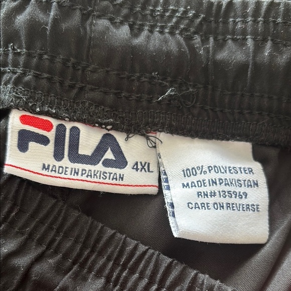 🦸‍♂️Big & Tall -Fila Black Athletic Pants with Drawstring- 4XL - Picture 2 of 3
